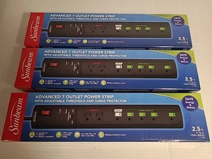 Nueva tira de alimentación SUNBEAM ADVANCED 7 tomas con protector contra sobretensiones / 3 TIRAS DE ALIMENTACIÓN - Imagen 1 de 4