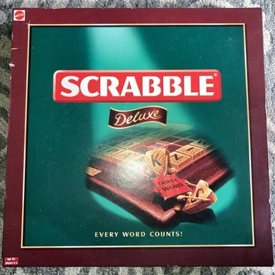 Vintage Scrabble Deluxe  With Turntable & Wooden Tiles  NEW UNOPENED CONTENTS - Image 1 of 4