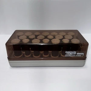 Vintage Montgomery Ward Conair Cushion Curl Hot Rollers Hair Curlers 4 Clips - Picture 1 of 10
