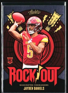 2024 Absolute Football Rock Out Jayden Daniels Rookie Washington San Antonio - Picture 1 of 2