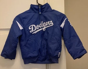 Los Angeles Dodgers Jacket Boys Youth 4T Majestic Blue Therma Base Dugout MLB - Picture 1 of 24