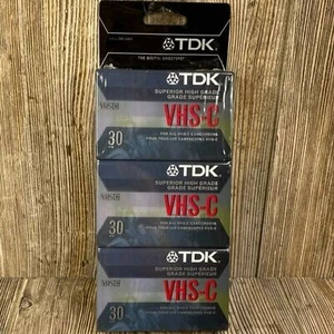 3 Stück VHSC Tape Kassette TDK 30min Superior High Grade. New Old Stock Sealed - Bild 1 von 5