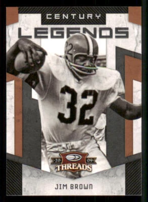2009 Donruss Threads Century Legends #7 Jim Brown - Image 1 of 2