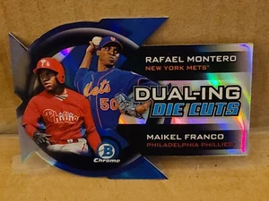 2014 Rafael Montero Maikel Franco Bowman Chrome Dueling Die Cuts Rookie RC - Picture 1 of 2