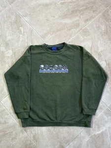 Vintage 90s Birdhouse Skateboards Distressed Sweatshirt Green Made In USA Size L - Bild 1 von 18