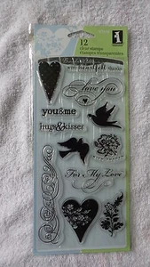 Motivstempel Clear Set von Inkadinkado: Hearts and love - Bild 1 von 2