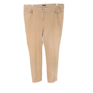 J.McLaughlin Tan Slim Fit Stretch Trousers For Women Size 14 - Picture 1 of 3