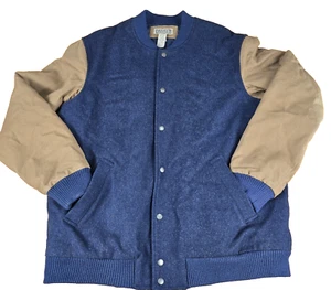 Duluth Trading Bomber Jacket Wool Blend Snap Up Windproof Men's Large Tall MINT! - Picture 1 of 10