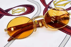 Vintage Cartier Giverny sunglasses C decor 53/22 with box Circa 1990s - Picture 1 of 7