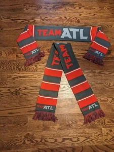 Unisex Adults Lot of 2 TEAM ATL Atlanta Sports Scarf, Black & Red United Falcons - Picture 1 of 4