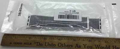 适用于 Apple Watch 硅胶尼龙表带系列 SE 1 2 3 4 5 6 7 运动型 38/40 毫米 — 第 1/4 张图片