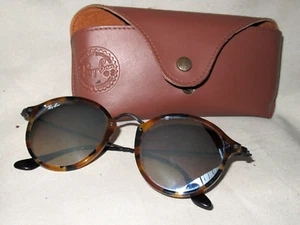 Ray Ban Sunglasses & Case Round Mirror Lens Tortoise Shell Frame RB2447 1157/9U - Picture 1 of 17