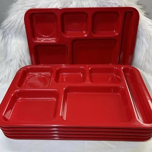 Carlisle Foodservice Right-Hand 6-Compartment 10" X 14" Set Of 6 Trays Plates - Picture 1 of 8