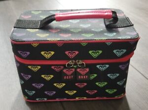 Roxy VTG Cosmetic Make Up Train Case Psychedelic Multicolor  Diamond Travel Bag