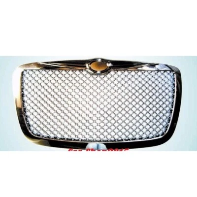 Fit for 2005-2010 Chrysler 300 300C Front Grill Hood Grille All Chrome B Type - Image 1 of 4
