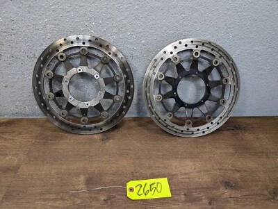 2006-2007 HONDA CBR1000RR OEM STRAIGHT FRONT LEFT RIGHT BRAKE ROTORS DISCS PAIR - Image 1 of 4
