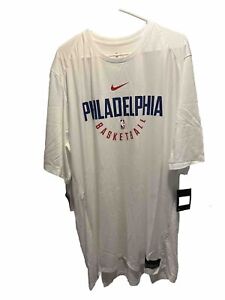 Philadelphia 76ers Sixers Shooting Shirt White Dri-Fit Player Issued 3XL Tall