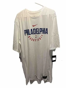 Philadelphia 76ers Warm up  Shirt White Dri-Fit Player Issued 3XL Tall(A1233) - Picture 1 of 5