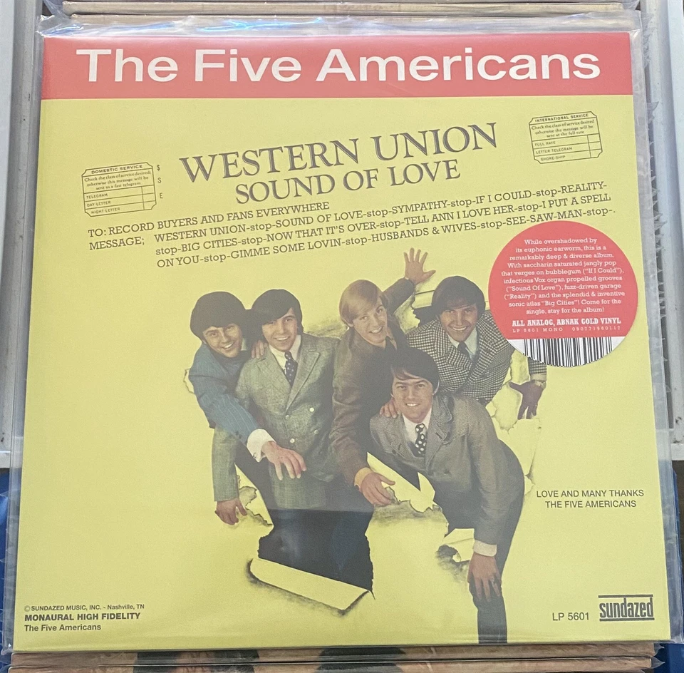 Five Americans Western Union 2022 RSD Gold Vinyl Mono Sundazed 1200 Copies - Image 1 of 1