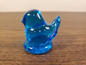 Blue Bird Art Blue Glass Bird Signed Leonard 1989 - Picture 1 of 12