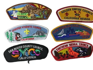 Lot of California Councils 1/2 Dozen BSA CSPs Mint CSP Patches (BHP1643) - Picture 1 of 2