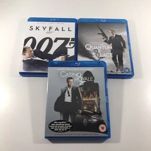 James Bond Blu-ray Bundle 3 Movies Region B Daniel Craig Casino Quantum Skyfall - Bild 1 von 12