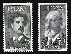 ESPAÑA 1955-1956 - EDIFIL Nº 1164/1165** Nuevos MNH**  FORTUNY Y TORRES QUEVEDO