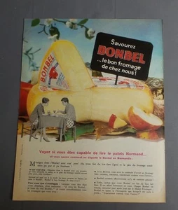PUB PUBLICITE ANCIENNE ADVERT CLIPPING 060817 / FROMAGE NORMAND BONBEL SAVOUREZ - Imagen 1 de 1