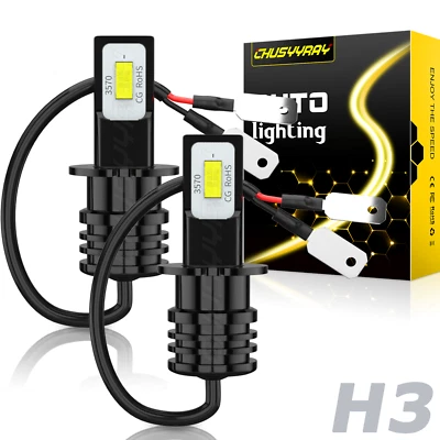 2x H3 Super Bright White LED Cornering Light Bulbs For BMW 328i 2009-2012 M3 - Image 1 of 4