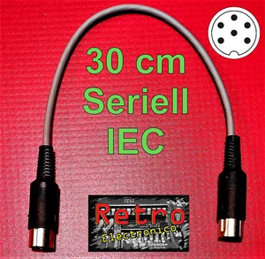 Commodore C 64 C64 128 Plus4 serie IEC cable disquete 0,3 metros 1541 1571 1581 - Imagen 1 de 5