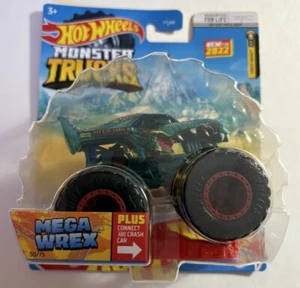 Hot Wheels Monster Truck Green Mega Wrex Crushable Car CRASH SQUAD NEW 2022 - Picture 1 of 4