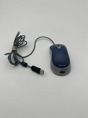 Microsoft Optical Mouse Blue USB And PS/2 Compatible X08 72983 - Works - Image 1 of 4