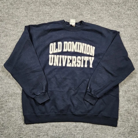OLD DOMINION MONARCHS Sweatshirt Men's 2XL Long Sleeve Crew Neck Pullover Cotton Cover