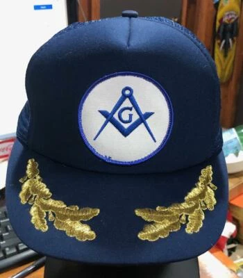 De colección 1970 Francmasonería Masónica G Brújula Parche Snapback Camionero Sombrero Gorra #Z Foto 1 de 4