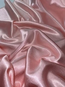 1 mtr shiny peach crepe back satin fabric,bridal,deco,dress ..58”wide (147cm) - Picture 1 of 4
