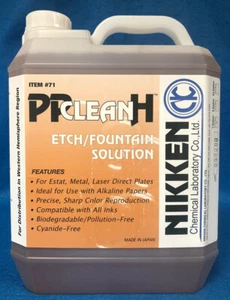 NIKKEN #71 PP CLEAN H ETCH/FOUNTAIN SOLUTION 1 GALLON NEW - Picture 1 of 1