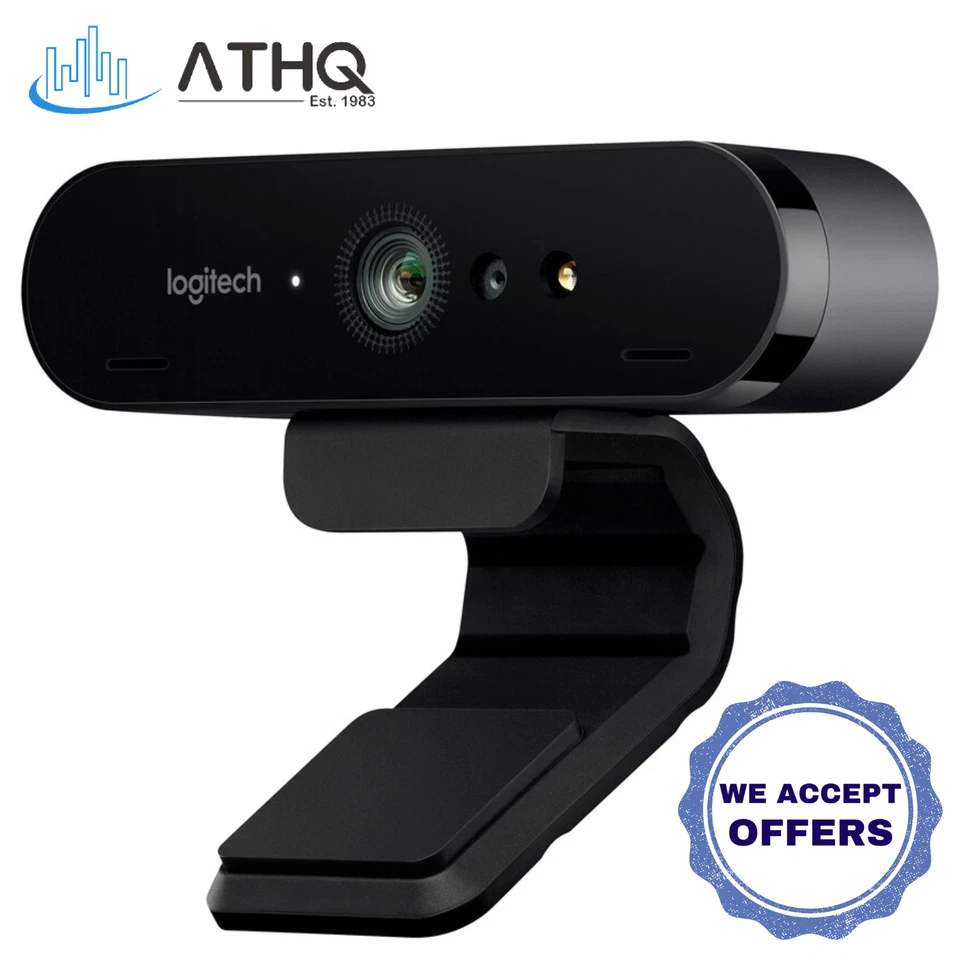 Logitech Brio 4K Webcam USB HD Pro Web Camera HDR Ultra Video for PC 960-001105 - Image 1 of 4