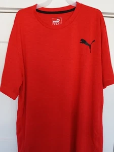 Puma Men's Size Large Tee Shirt - Sharp Red and Black Logo - Mint Shape - Picture 1 of 15