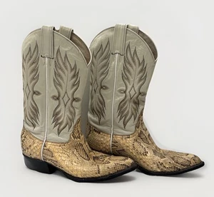 Stivali da cowboy western Tony Lama 62016 donna 6M originali esotici pitone pelle di serpente - Foto 1 di 12