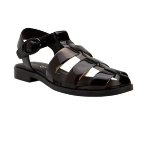 ^NWOT KATY PERRY The Geli Fisherman Sandal in Black - Sz 8.5 - Picture 1 of 8