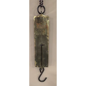 1890-1920's Chatillons Improved Spring Balance Hanging Scale NY 125 Lbs Brass - Picture 1 of 13