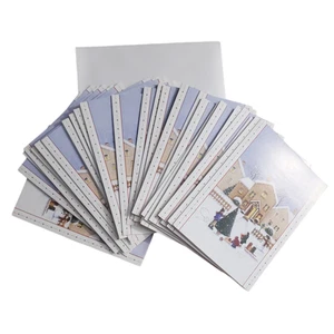 Lot of 36 Paper Christmas Greeting Cards Happy Holidays with Envelopes Unsigned - Imagen 1 de 6