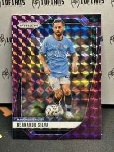 2023-24 Panini Premier League - Bernardo Silva #14 Purple Mosaic Prizm /249 - Picture 1 of 2