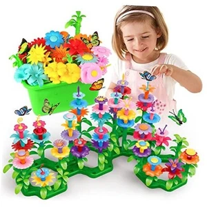 Toys for Girls 3 4 5 6 7 Years Old, Flower Garden Building Kit with Storage - Picture 1 of 7