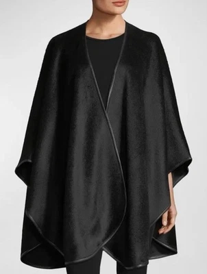 Capa Sofia Cashmere Alpaca OS Azul Marino Negro Bebé Lana Suri Foto 1 de 4