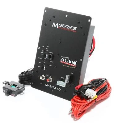 Audio System M-350.1 D Mono Endstufe + RTC Bass Fernbedienung + Stromkabelsatz - Bild 1 von 4