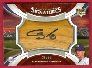 2006 SWEET SPOT (BB) Clay Hensley SP AUTO BAT BARREL ROOKIE/RC CARD #d 28/35 - Picture 1 of 2