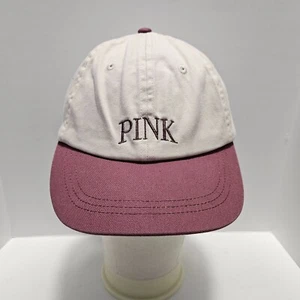 Victoria’s Secret PINK Hat Baseball Cap Cream & Mauve Strapback Adjustable NWT - Picture 1 of 8