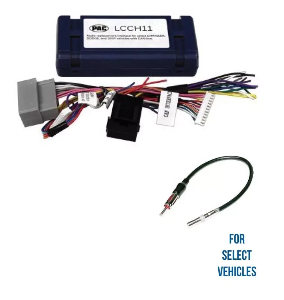 Arnés de cables estéreo de radio + adaptador de antena amplificador combo para Chrysler seleccionado, etc. Foto 1 de 1