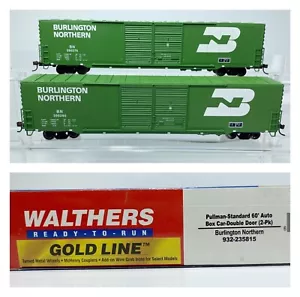 HO WALTHER 932-235815 PULLMAN STANDARD 60' BOXCAR DOUBLE DOOR BURLINTON NORTHERN - Picture 1 of 9